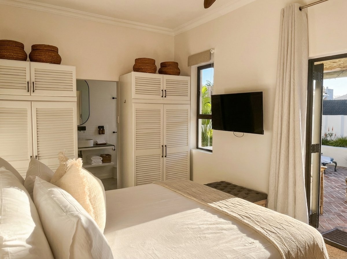 Queen size bed with 400 thread count bamboo cotton linen