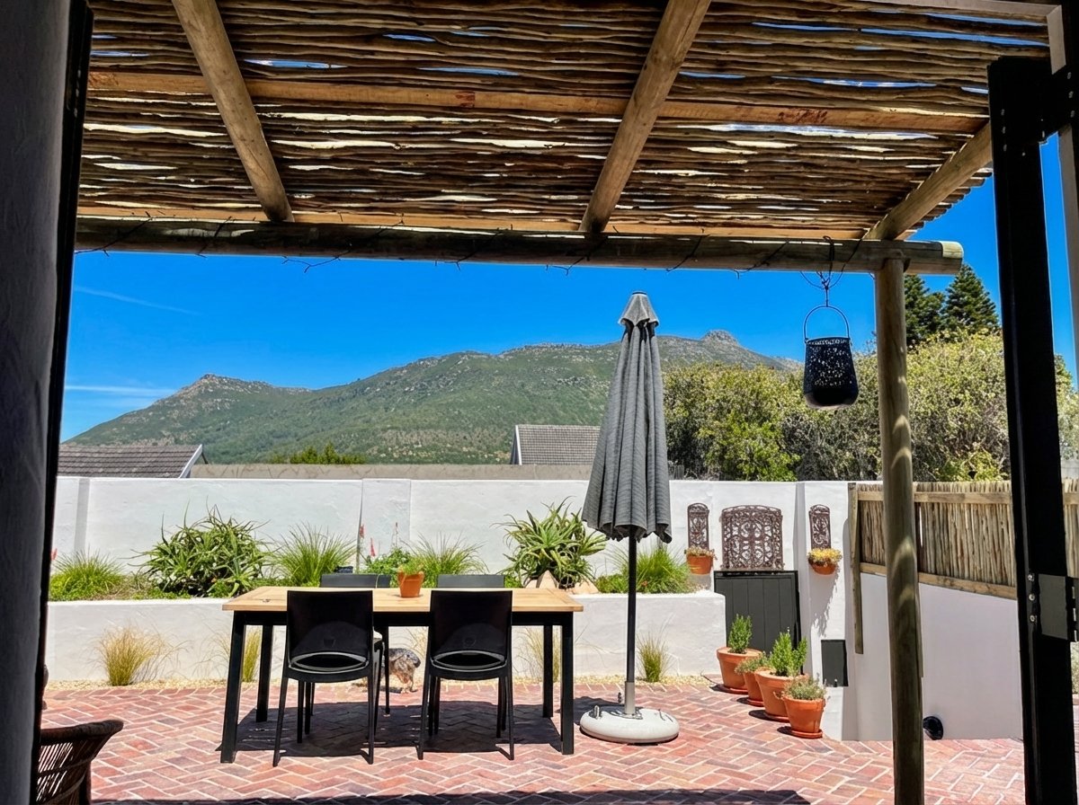 View from light and airy open plan living space